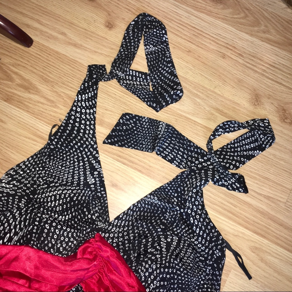 * SOLD* Torrid Halter Retro Pin-Up Black Dress - Picture 7 of 13